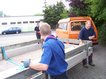 Anhänger ran und los.