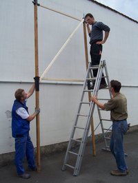 Das erste Tor steht schon mal